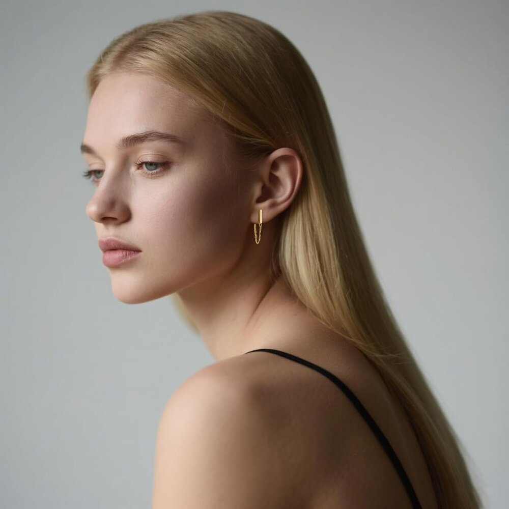 Lightweight Dangle Earrings Crafted From S925 Ste… - image 2